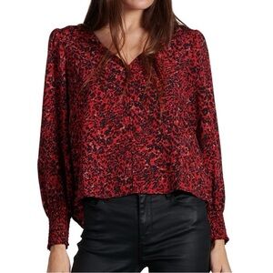 Sanctuary Red and Black Patterned Blouse